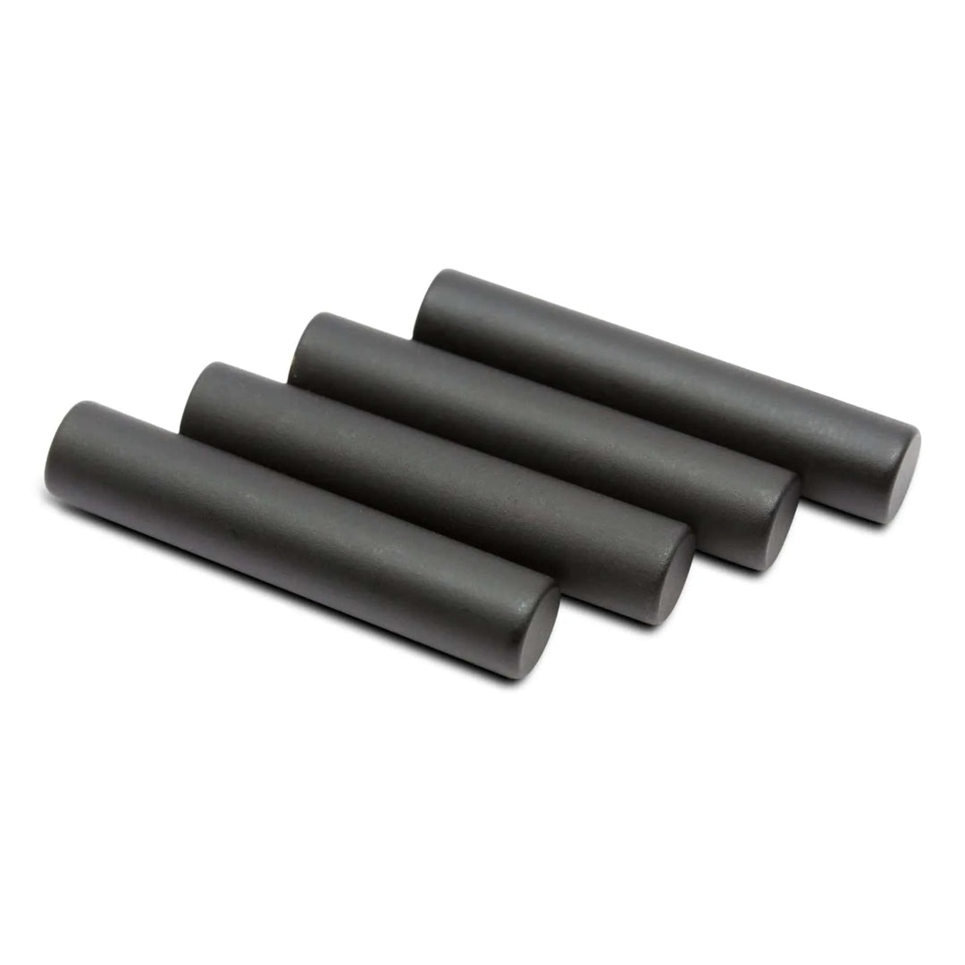 Flat Black Cylinder Aglets - Lace Lab