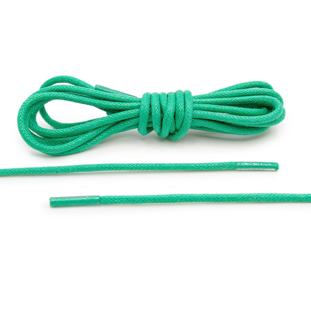 Green Waxed Dress Shoelaces - Lace Lab