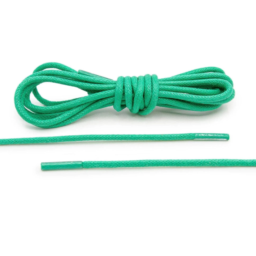 Green Waxed Dress Shoelaces - Lace Lab