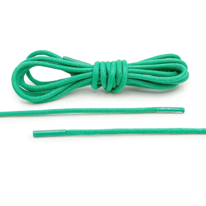 Green Waxed Dress Shoelaces - Lace Lab
