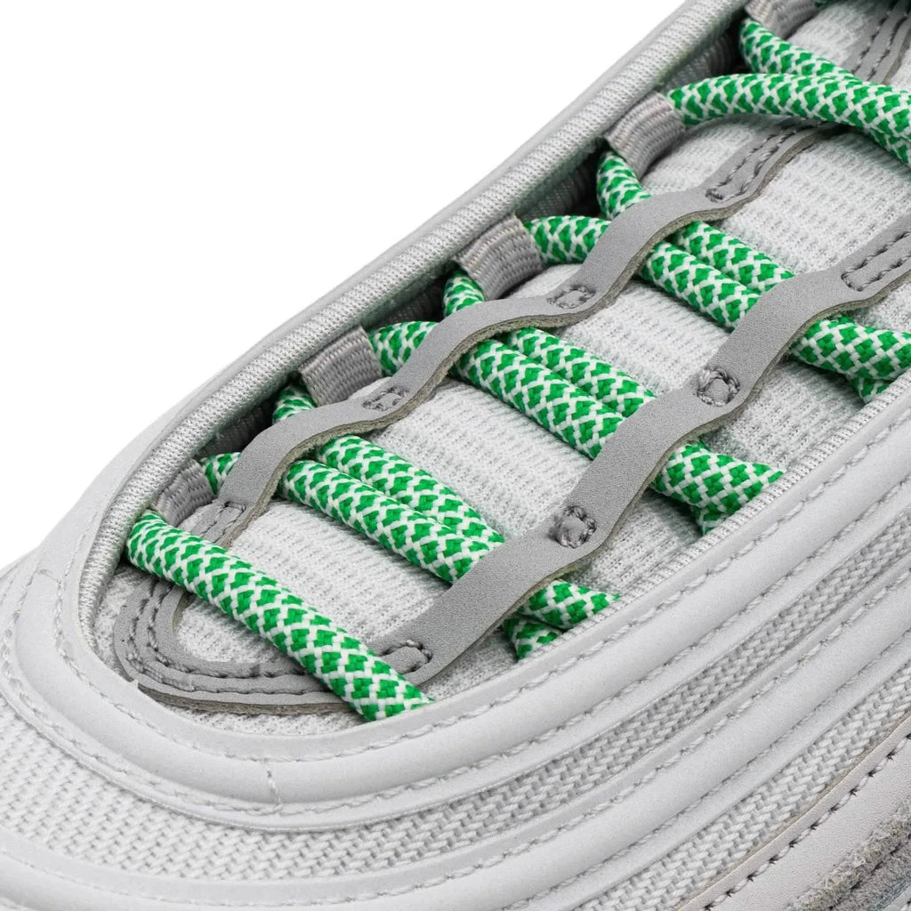 Green/White Rope Laces