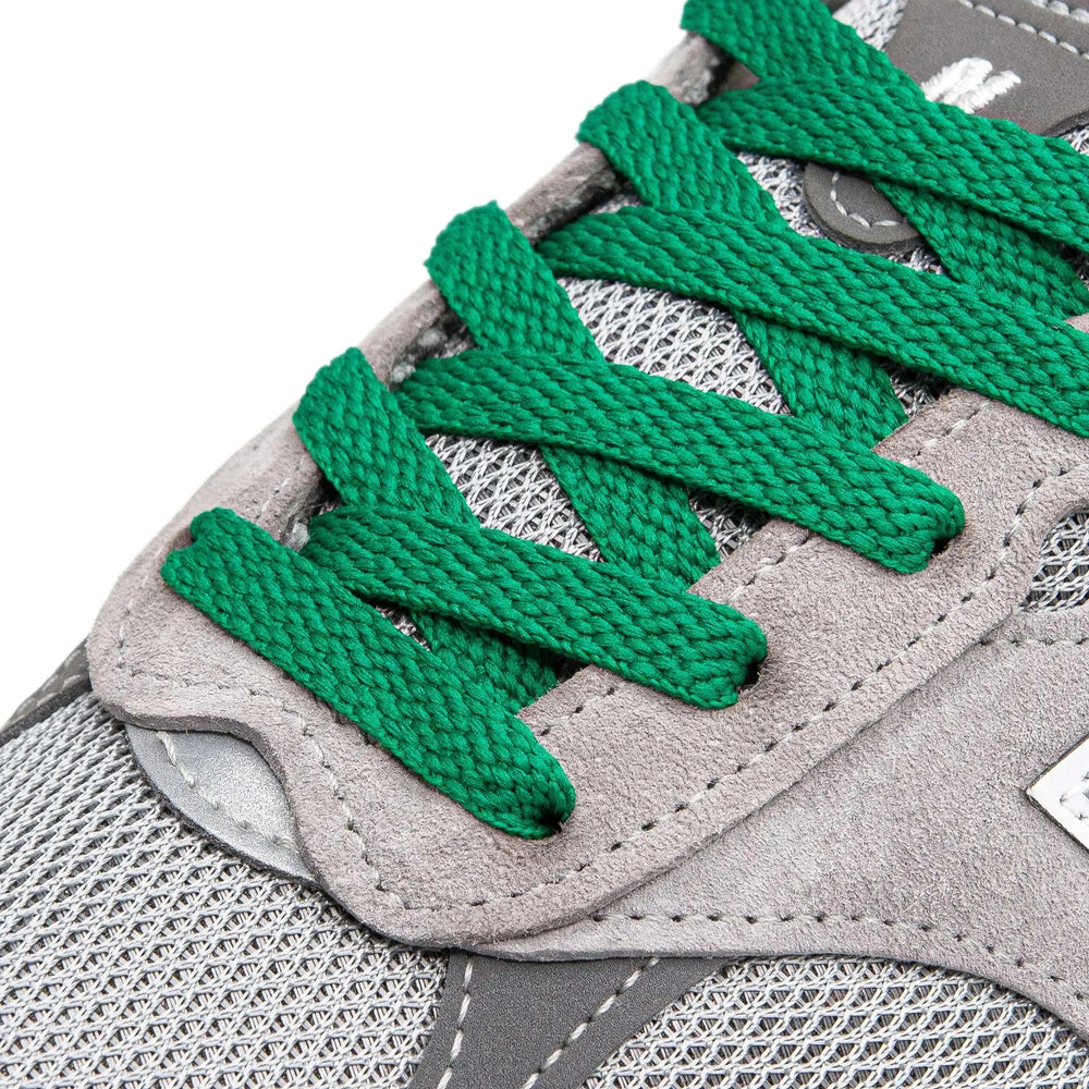 Kelly Green Flat Shoe Laces - Lace Lab