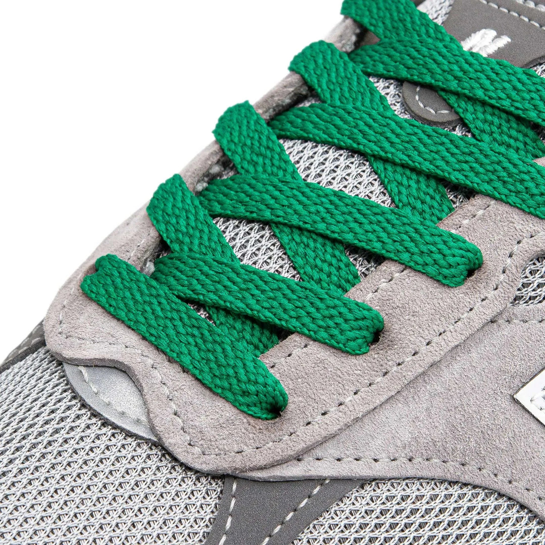 Kelly Green Flat Shoe Laces - Lace Lab