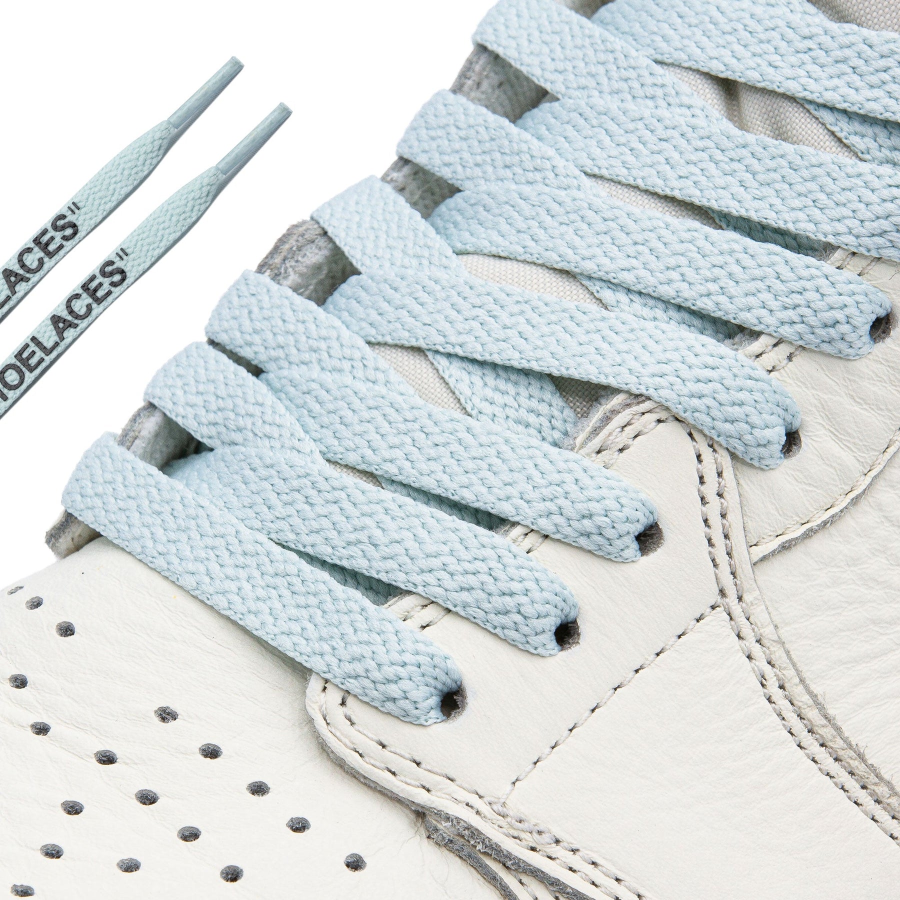 Blue and white shoelaces deals