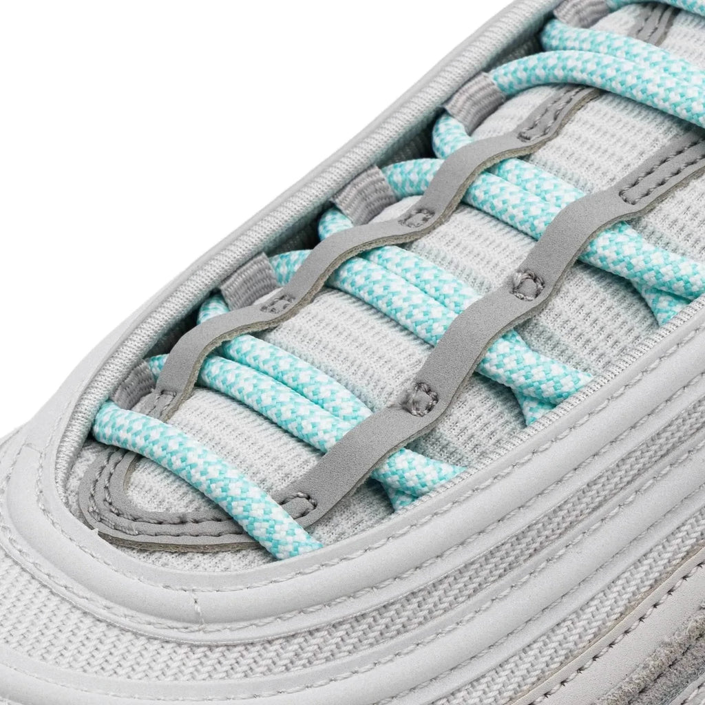 Mint Green/White Rope Laces