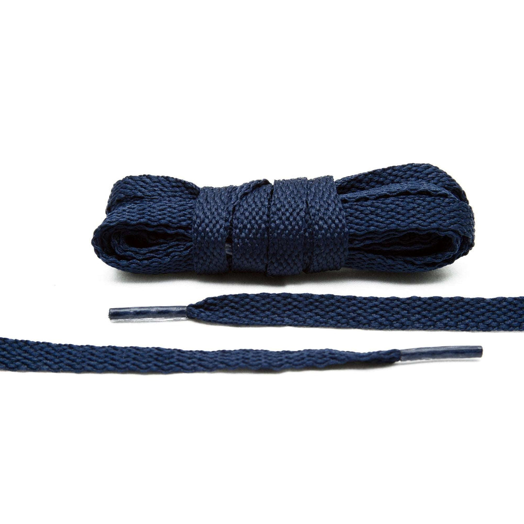 Navy Blue Flat Shoe Laces - Lace Lab