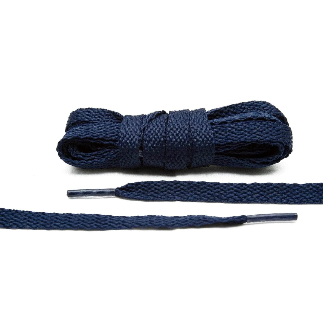 Navy Blue Flat Shoe Laces - Lace Lab