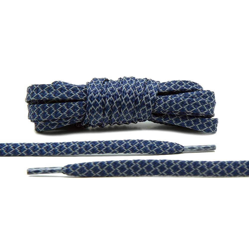 Navy Blue - Reflective Flat Laces 1.0 - Lace Lab