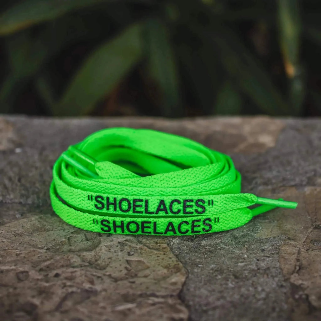 Neon Green Off-White Style "SHOELACES"