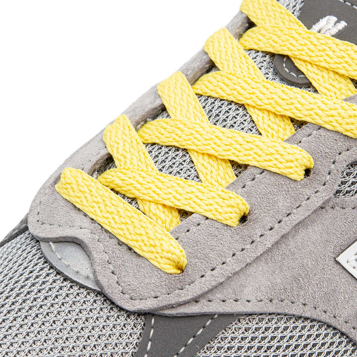 Flat Pale Yellow Lace Lab Laces on shoes
