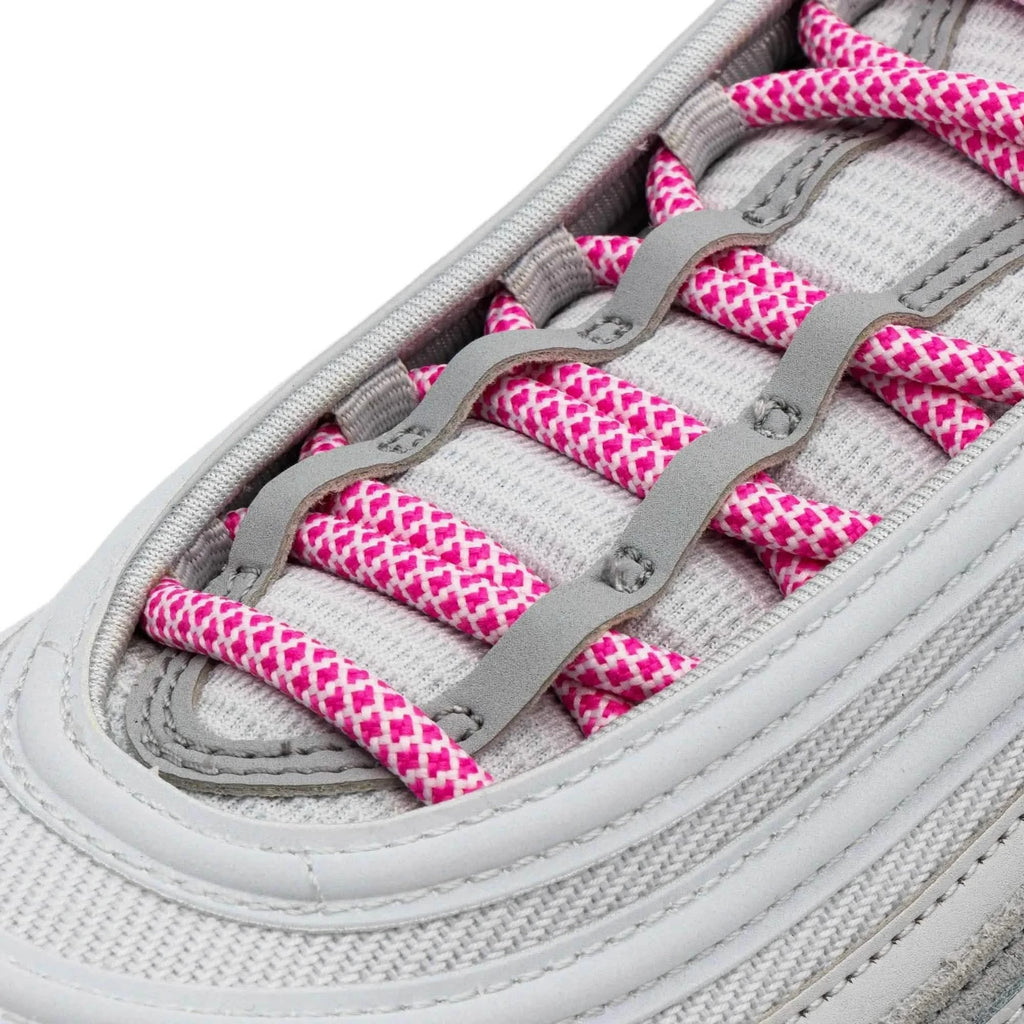 Pink/White Rope Laces