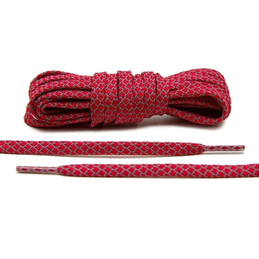 Red - Reflective Flat Laces 1.0 - Lace Lab