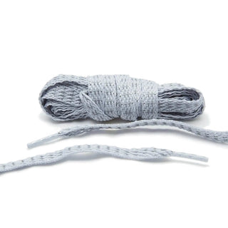 Silver Reflective Flat Laces