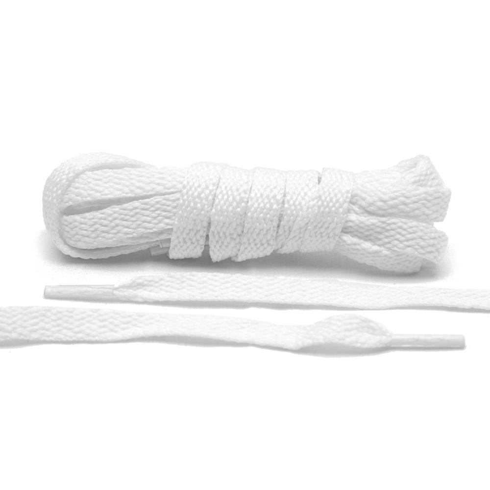 White Flat Shoe Laces - Lace Lab