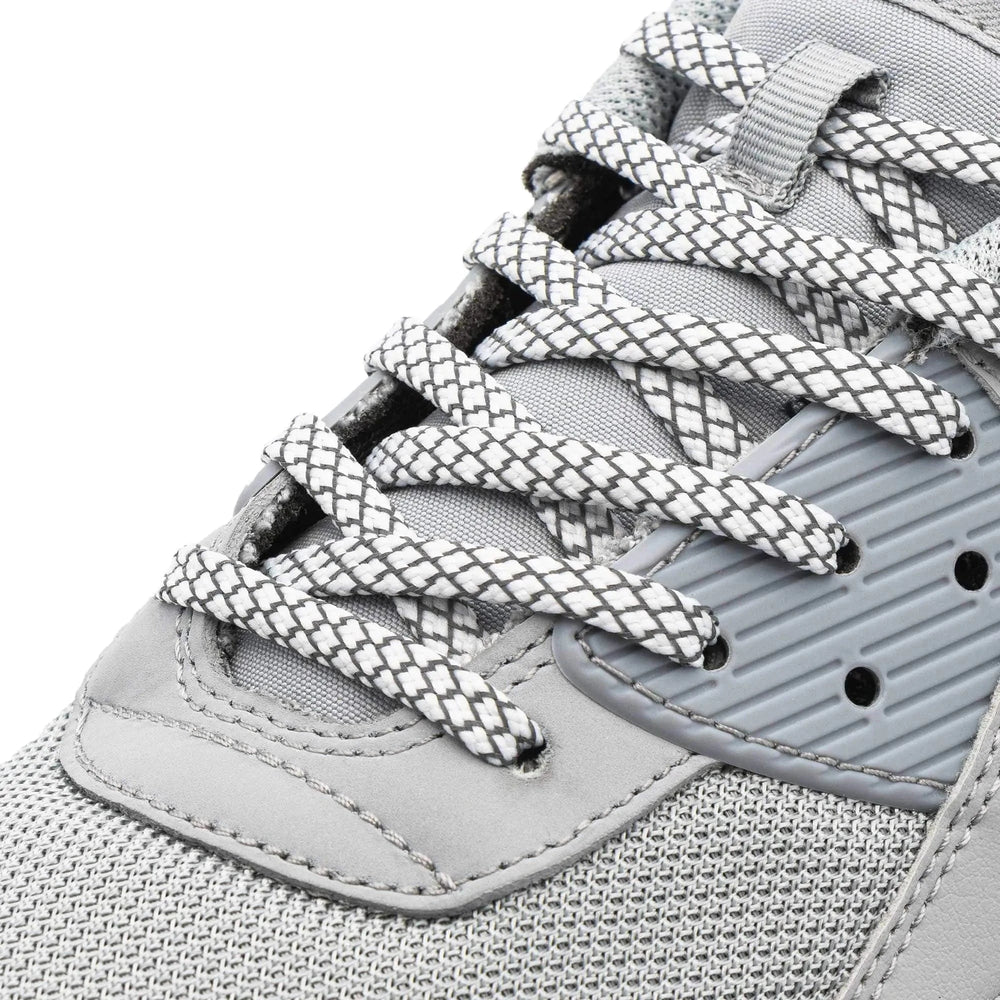 White - Reflective Flat Laces 1.0 - Lace Lab
