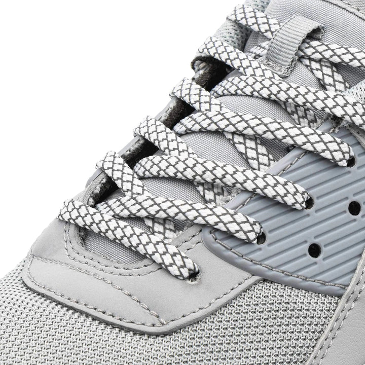 White - Reflective Flat Laces 1.0 - Lace Lab