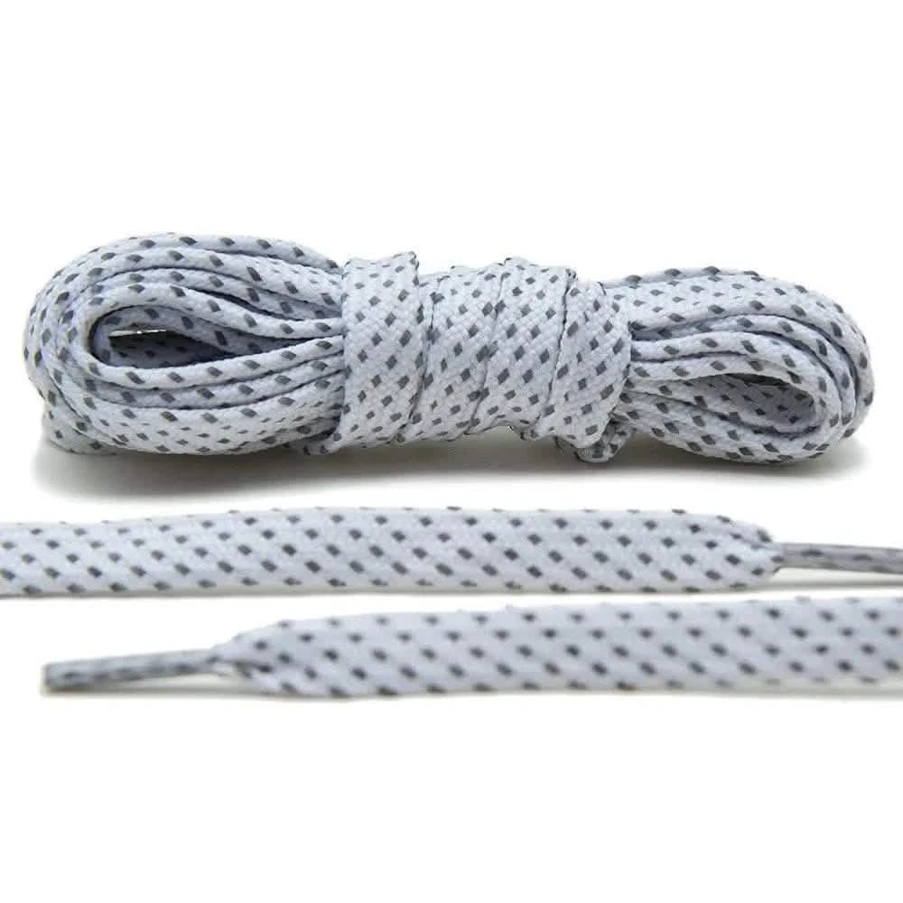 Rope Laces Flat Reflective Laces White Reflective Flat Laces