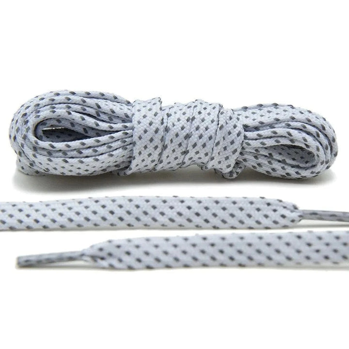 White - Reflective Flat Laces 2.0 - Lace Lab