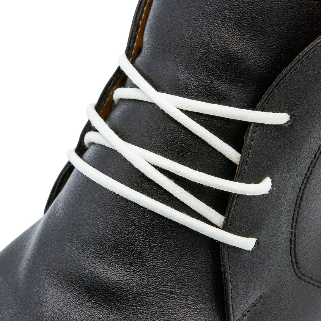 White Waxed Dress Shoelaces - Lace Lab