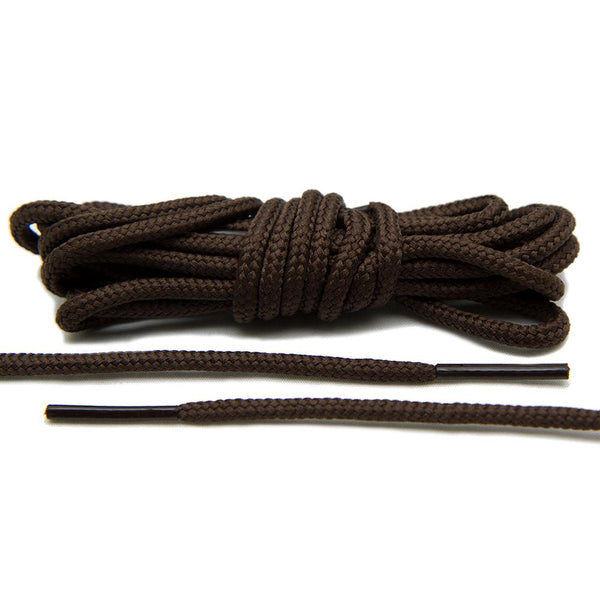Pick up a  of Lace Lab's Dark Brown Roshe-Style Laces for your suede customizations.