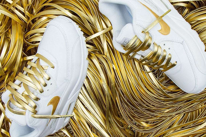 Gold Luxury Leather Laces - Gold Plated