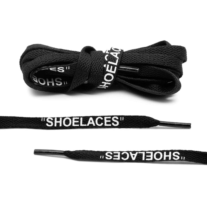 Off-White Replacement Shoe Laces - Black - By Lace Lab