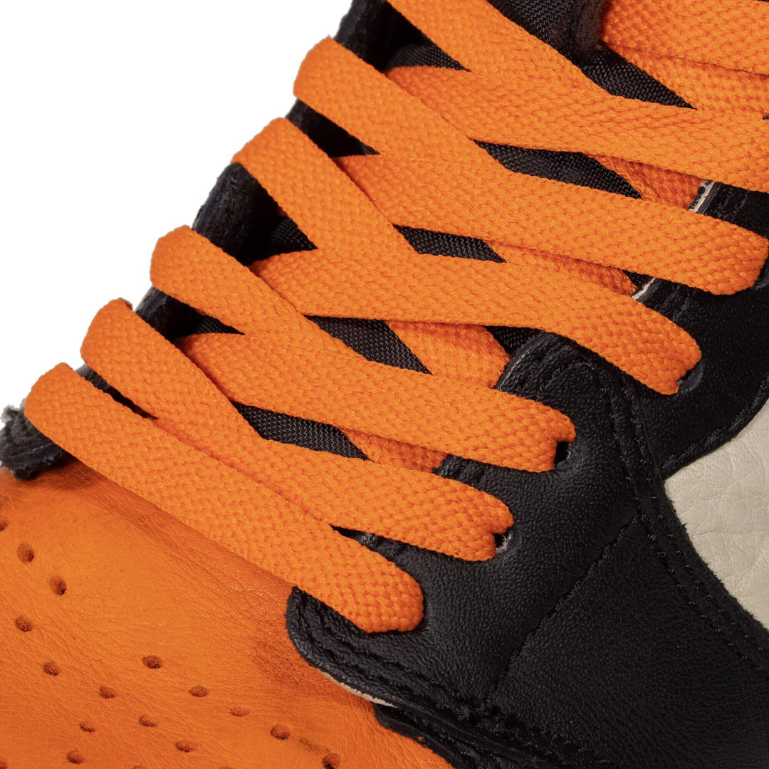 Jordan 1 Shattered Backboard Lace Swap with Lace Lab Orange Jordan 1 Shoelaces