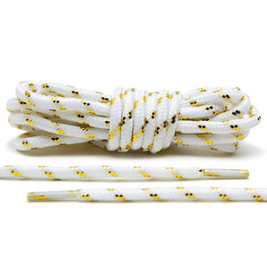 White/Metallic Gold v2.0 Rope Laces