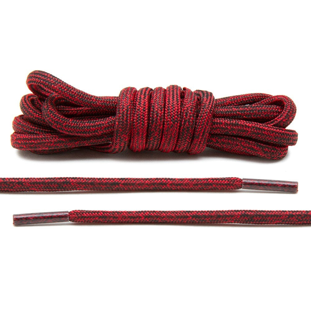 Cordones de cuerda multicolores negro/rojo